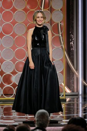 75th ANNUAL GOLDEN GLOBE AWARDS -- Pictured: Sarah Paulson, Presenter at the 75th Annual Golden Globe Awards held at the Beverly Hilton Hotel on January 7, 2018 -- (Photo by: Paul Drinkwater/NBC) @ BroadwayWorld 75th ANNUAL GOLDEN GLOBE AWARDS -- Pictured: Sarah Paulson, Presenter at the 75th Ann Photo