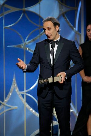 75th ANNUAL GOLDEN GLOBE AWARDS -- Pictured: Alexandre Desplat, “The Shape of Water”, winner Best Original Score Â" Motion Picture at the 75th Annual Golden Globe Awards held at the Beverly Hilton Hotel on January 7, 2018 -- (Photo by: Paul Drinkwater/N @ BroadwayWorld 75th ANNUAL GOLDEN GLOBE AWARDS -- Pictured: Alexandre Desplat, “The Shape of Wat Photo