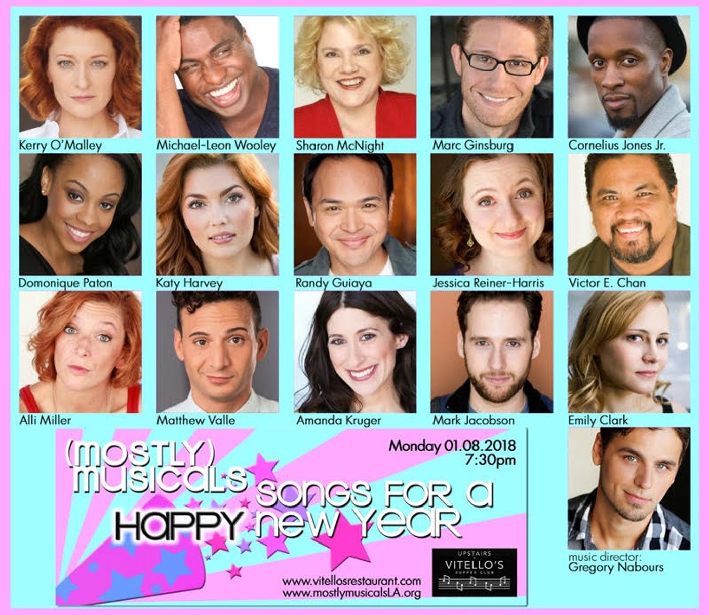 (mostly)musicals Returns for a New Year at Vitello's 1/8  Image