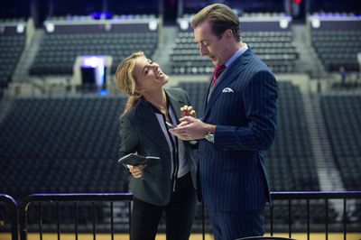 Pictured (L-R) Bojana Novakovic as Lizzie Needham and Alan Cumming as Dr. Dylan Reinh Photo