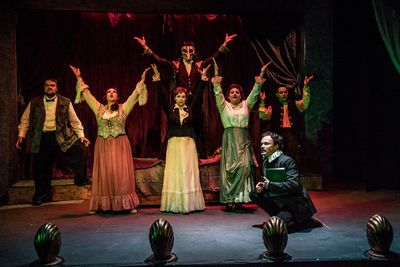 Kevin Webb with (back, l to r) Matt McNabb, Maiko Terazawa, Megan DeLay, Ryan Lanning Photo