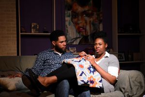 (left to right) Jeffery Owen Freelon Jr. and Tiffany Oglesby in The New Colony’s world premiere of THE LIGHT. Photo by Evan Hanover. @ BroadwayWorld (left to right) Jeffery Owen Freelon Jr. and Tiffany Oglesby in The New Colony‿ Photo