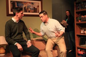 (left to right) Matthew Nerber, Josh Zagoren and Sarah Gise in Interrobang Theatre Project's Chicago premiere of FOR THE LOYAL. Photo by Emily Schwartz. @ BroadwayWorld (left to right) Matthew Nerber, Josh Zagoren and Sarah Gise in Interrobang Theatre Pr Photo