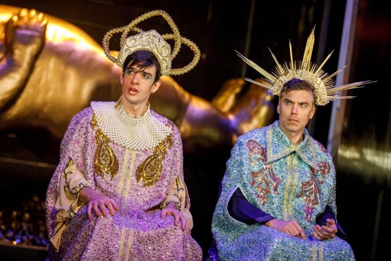 Review: Men Worship Extinct Women in Robert O'Hara's Audacious Satire MANKIND Review: Men Worship Extinct Women in Robert O'Hara's Audacious Satire MANKIND Image