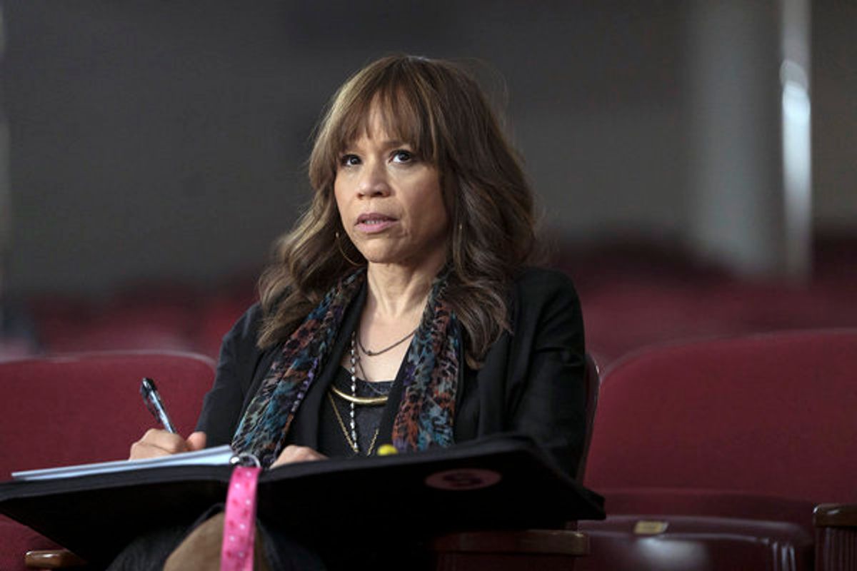 RISE -- 'Pilot' Episode 101 -- Pictured: Rosie Perez as Tracey Wolfe -- (Photo by: Peter Kramer/NBC) at 