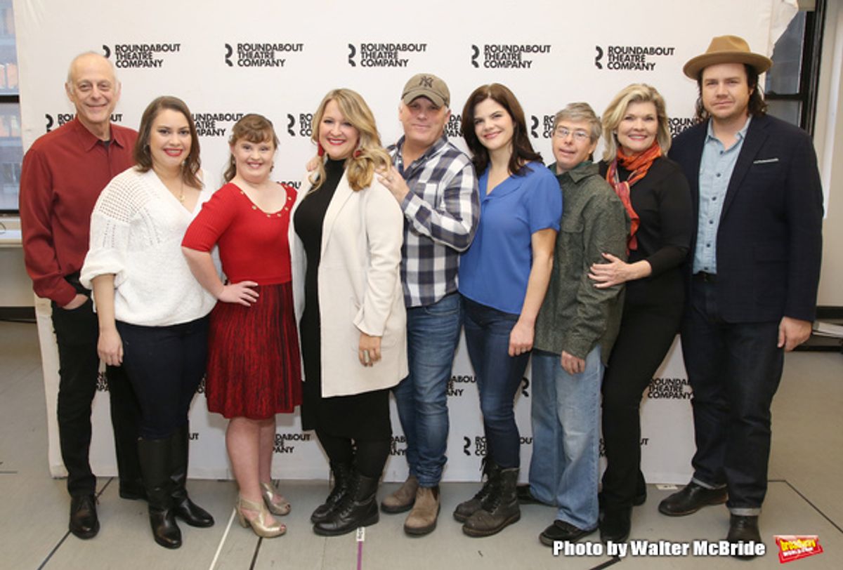 Mark Blum, Vanessa Aspillaga, Jamie Brewer, Lindsey Ferrentino, Scott Ellis,Diane Davis, Edward Barbanell, Debra Monk, and Josh McDermitt at 