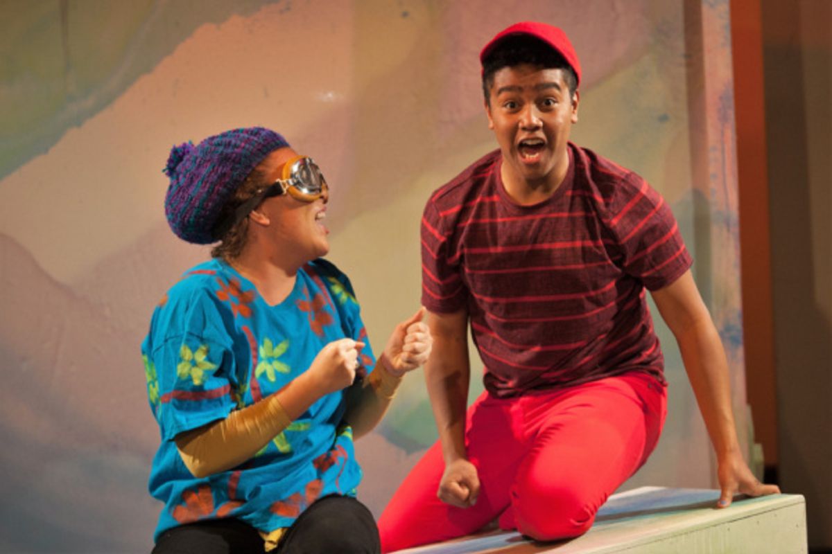 Tay Bass as Archie and Jahbril Cook as Peter in The Snowy Day and Other Stories by Ezra Jack Keats. photo credit: Adam Smith Jr. at 