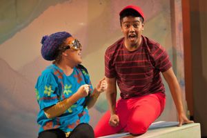 Tay Bass as Archie and Jahbril Cook as Peter in The Snowy Day and Other Stories by Ezra Jack Keats. photo credit: Adam Smith Jr. @ BroadwayWorld Tay Bass as Archie and Jahbril Cook as Peter in The Snowy Day and Other Stories by Ez Photo