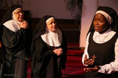 JoAnn Mariano as Sister Mary Hildegard, Patti Mariano as Sister Mary Cecelia and Ashl Photo