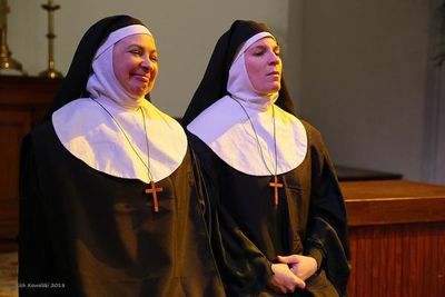 Janet Fanale as Sister Mary Eugenia and Kristen Gehling as Sister Mary Agnes Photo