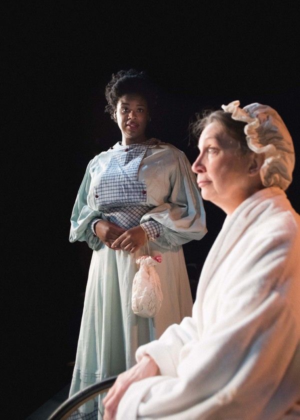 Seeking guidance, Emily Wilding Davison (Taylor Raye) visits a recuperating Emmeline  Photo