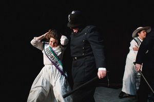  Hilda (C. Jaye Miller) is restrained by a Constable (Richard Traub) in Babes With Bl Photo