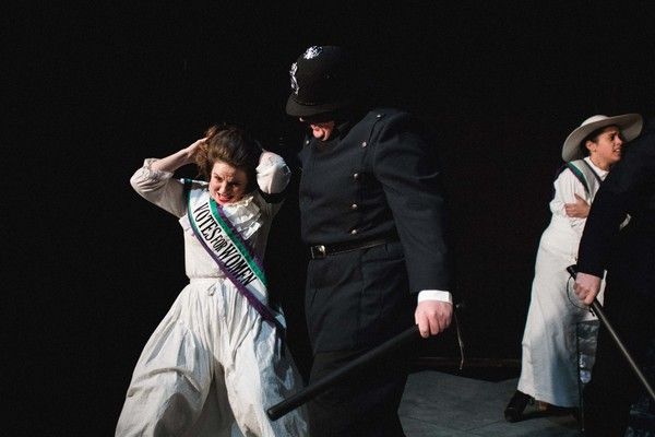  Hilda (C. Jaye Miller) is restrained by a Constable (Richard Traub) in Babes With Bl Photo