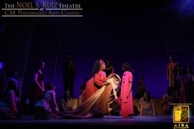 Alicia Bagley as Nehebka and Steffy Jolin as AIDA in Elton John & Tim Rice's AIDA at  Photo