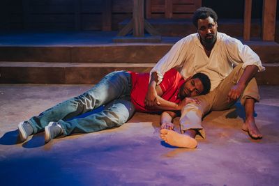 Ian Martin as TJ, Shariba Rivers as Mutha, Breon Arzell as Ron, Anna Anna Dauzverdis  Photo