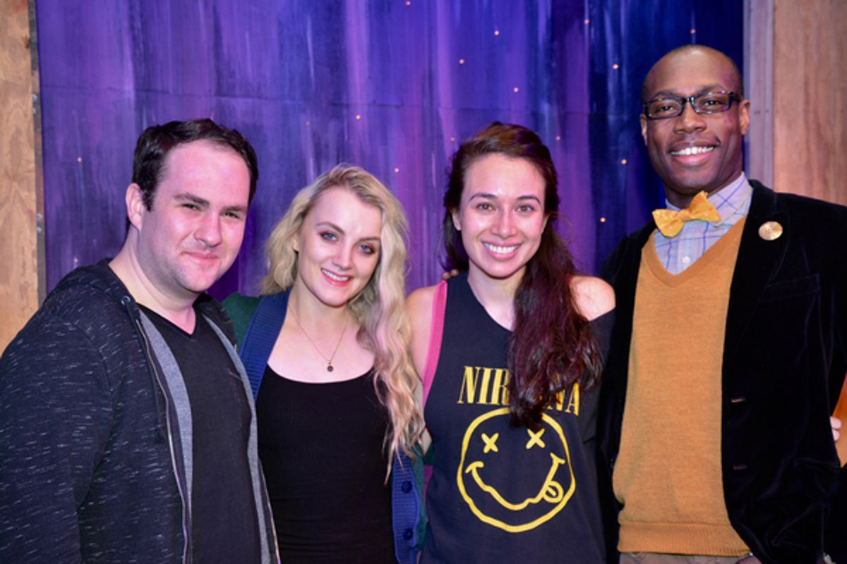 Zac Moon, Evanna Lynch, Julie Ann Earls and Langston Belton at 