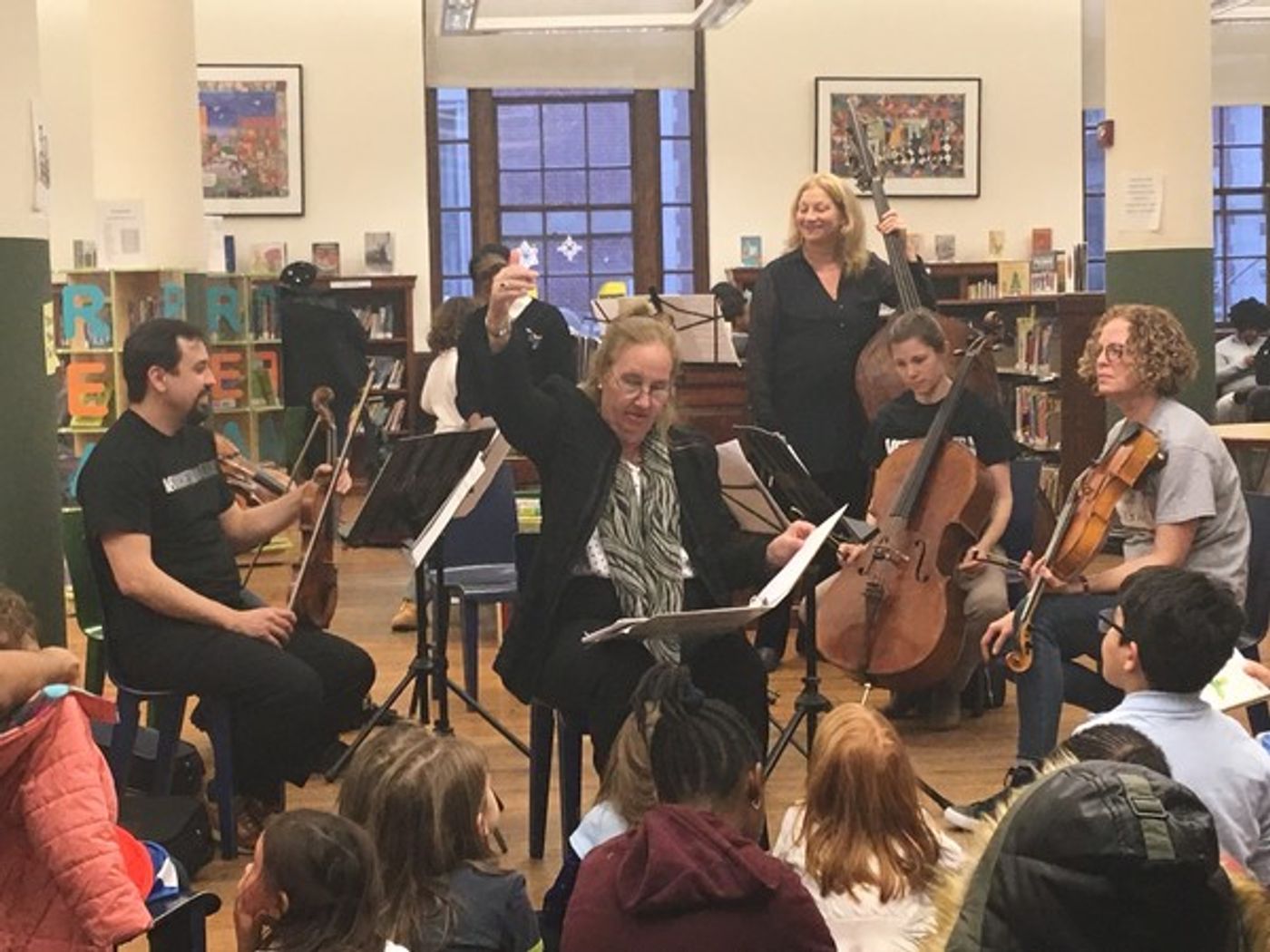 Photo Flash: Met Orchestra Musicians and Manhattan BP Gale Brewer Perform at Harry Belafonte Public Library  Image