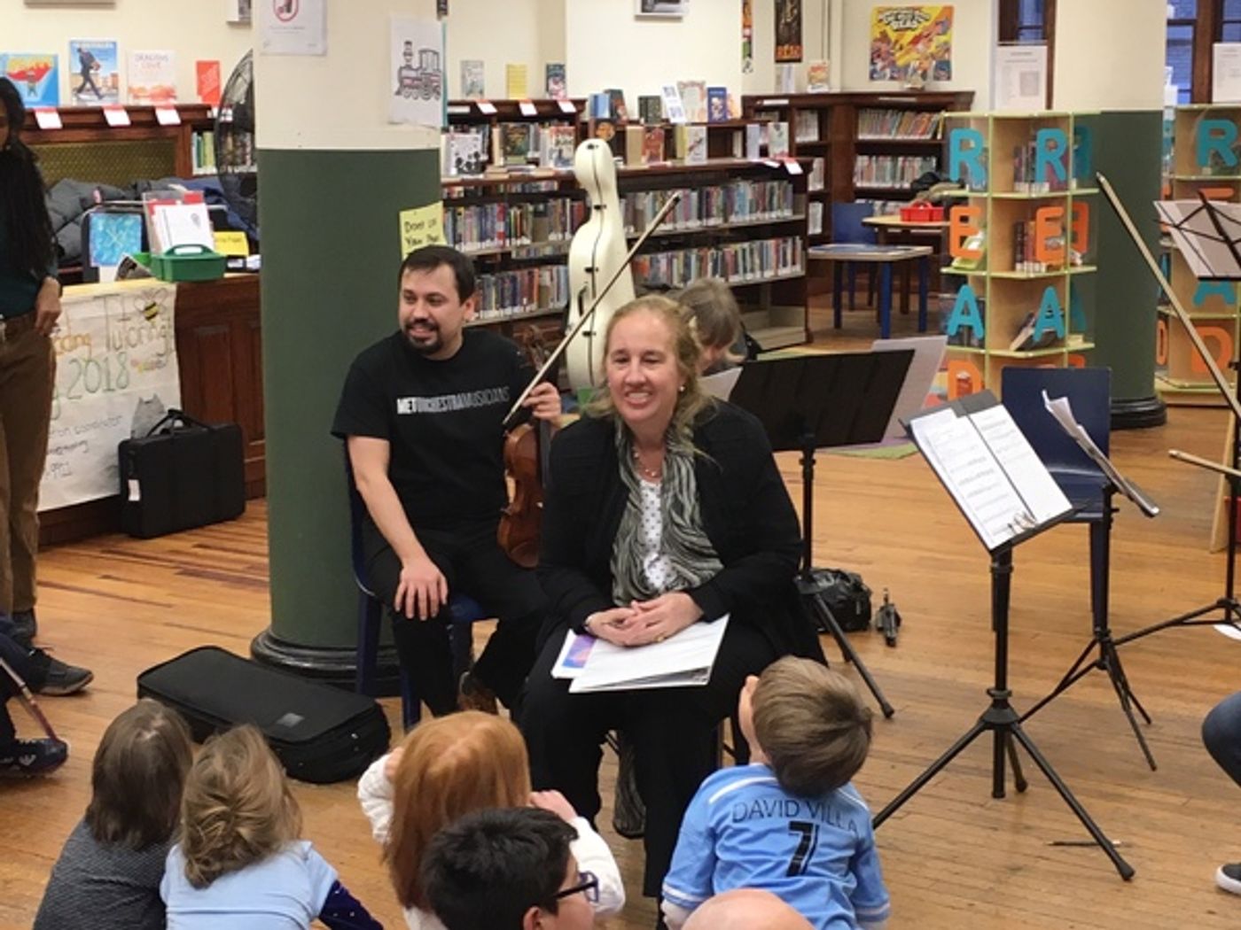 Photo Flash: Met Orchestra Musicians and Manhattan BP Gale Brewer Perform at Harry Belafonte Public Library  Image