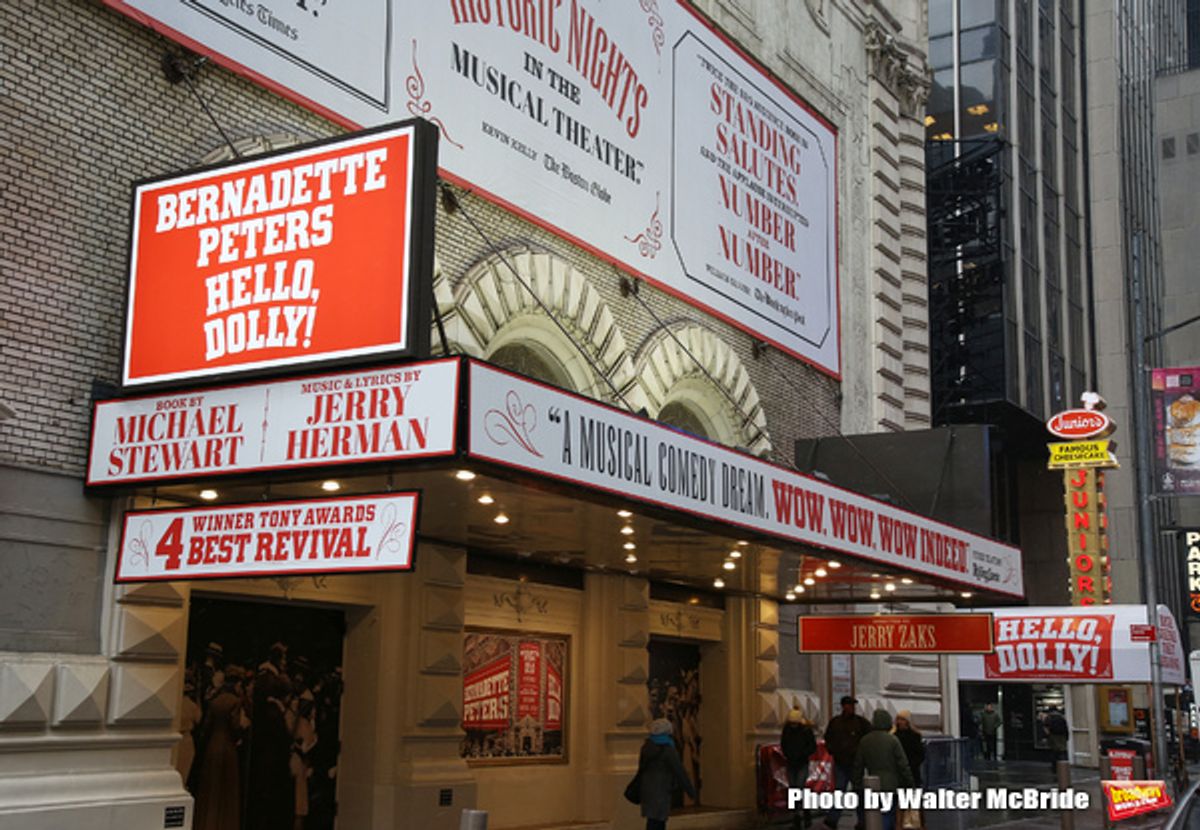Bernadette Peters starring in  â€˜Hello, Dolly!' at the Shubert Theatre at 