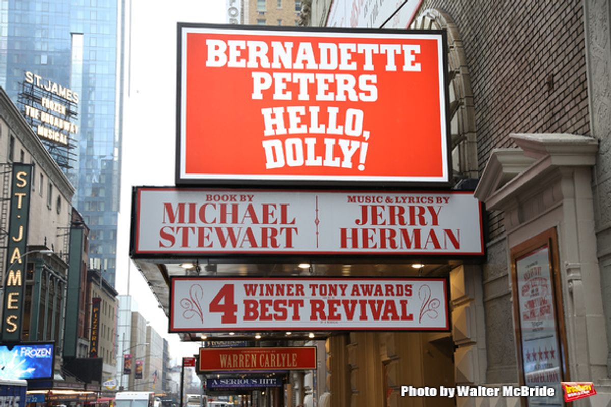 Bernadette Peters starring in  â€˜Hello, Dolly!' at the Shubert Theatre at 