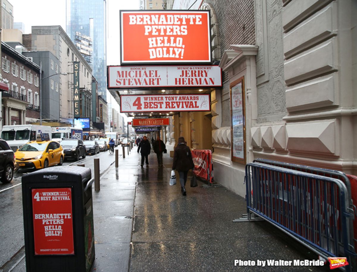 Bernadette Peters starring in  â€˜Hello, Dolly!' at the Shubert Theatre at 