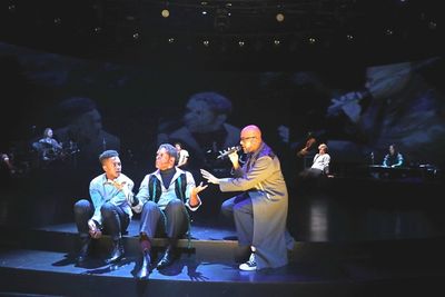 The company of Passing Strange, Passing Strange, directed by Tea AlagiÄ‡ at The
Wi Photo