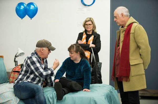 Scott Ellis, Jamie Brewer, Debra Monk & Mark Blum Photo