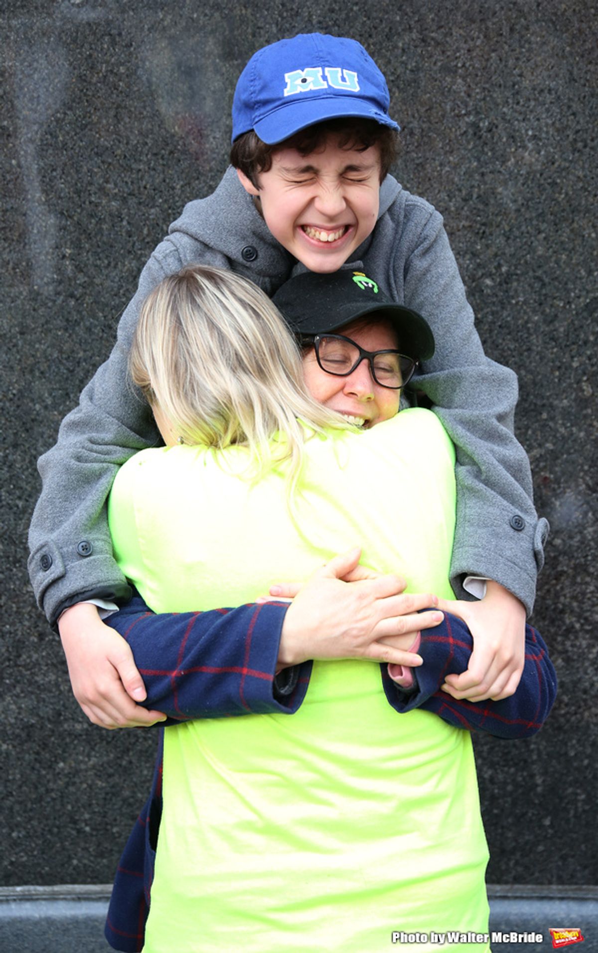 Anthony Rosenthal with his mom and Laura Heywood at 