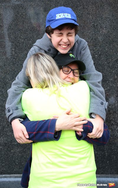 Anthony Rosenthal with his mom and Laura Heywood Photo