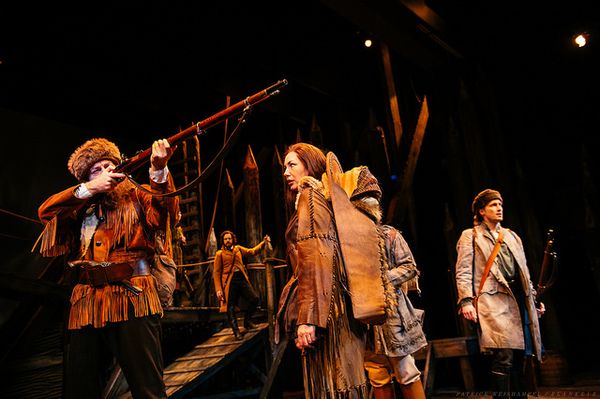 Front: Leif Norby as Robert McClellan and DeLanna Studi as Marie Dorion

Rear (L-R):  Photo