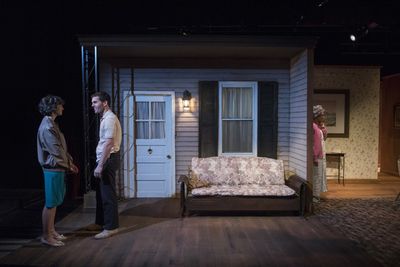 (left to right) Lucy Carapetyan, Benjamin Sprunger and Lynne Baker in Raven Theatreâ Photo