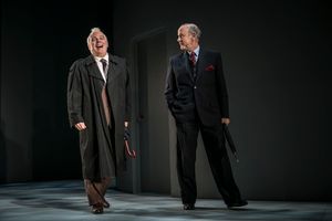 Steve Pickering (Eduard Shevardnadze) and Jim Ortlieb (George Shultz) in Blind Date by Rogelio Martinez, directed by Robert Falls at Goodman Theatre (January 20 – February 25, 2018). GoodmanTheatre.org/blinddate
@ BroadwayWorld Steve Pickering (Eduard Shevardnadze) and Jim Ortlieb (George Shultz) in Blind Date b Photo