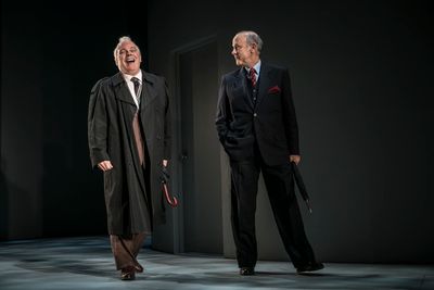 Steve Pickering (Eduard Shevardnadze) and Jim Ortlieb (George Shultz) in Blind Date b Photo