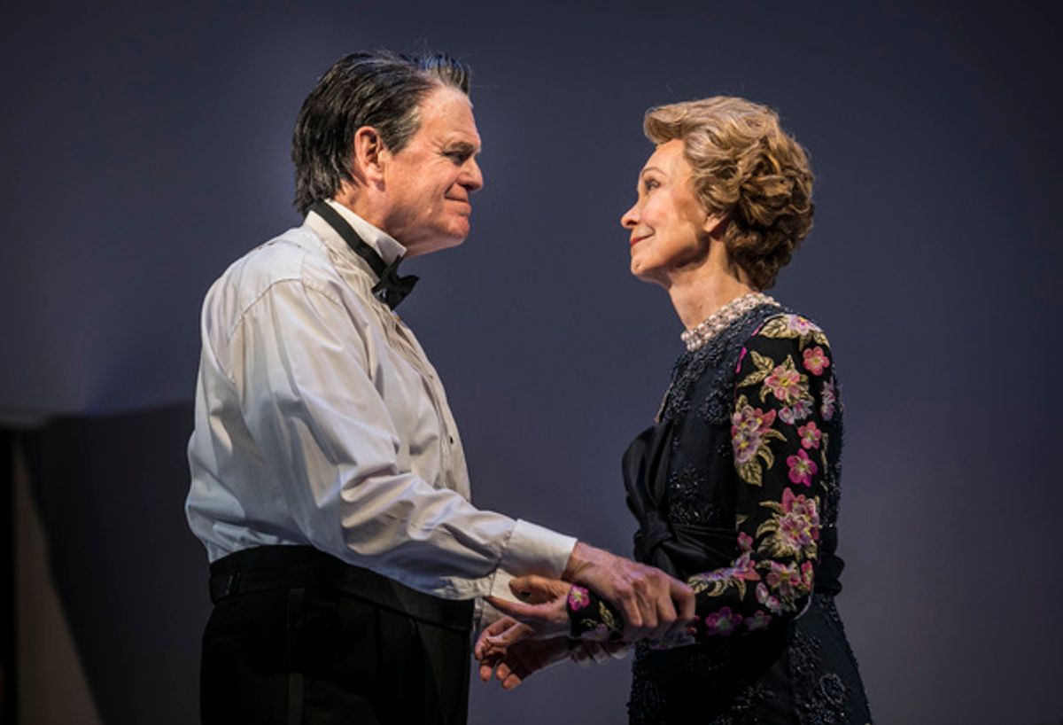 Rob Riley  (Ronald Reagan) and Deanna Dunagan (Nancy Reagan) in Blind Date by Rogelio Martinez, directed by Robert Falls at Goodman Theatre (January 20 â€“ February 25, 2018). GoodmanTheatre.org/blinddate

 at 
