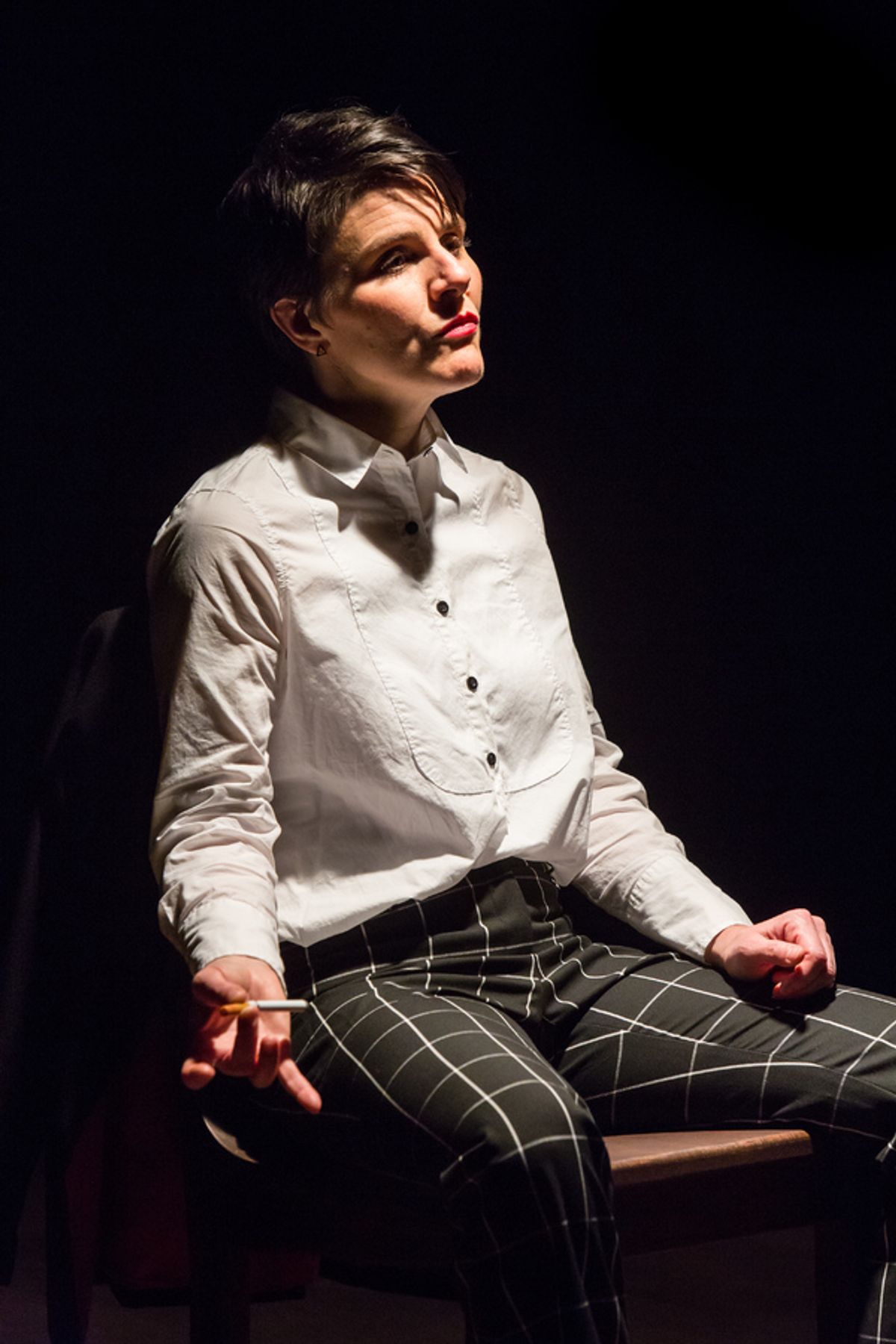 Profile Theatreâ€™s 2.5 Minute Ride by Lisa Kron featuring Allison Mickelson. Photo credit David Kinder. at 