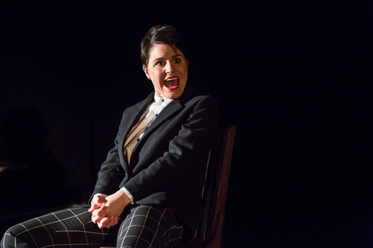Profile Theatreâ€™s 2.5 Minute Ride by Lisa Kron featuring Allison Mickelson. Photo credit David Kinder. at 