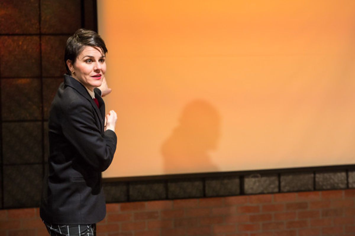 Profile Theatreâ€™s 2.5 Minute Ride by Lisa Kron featuring Allison Mickelson. Photo credit David Kinder. at 