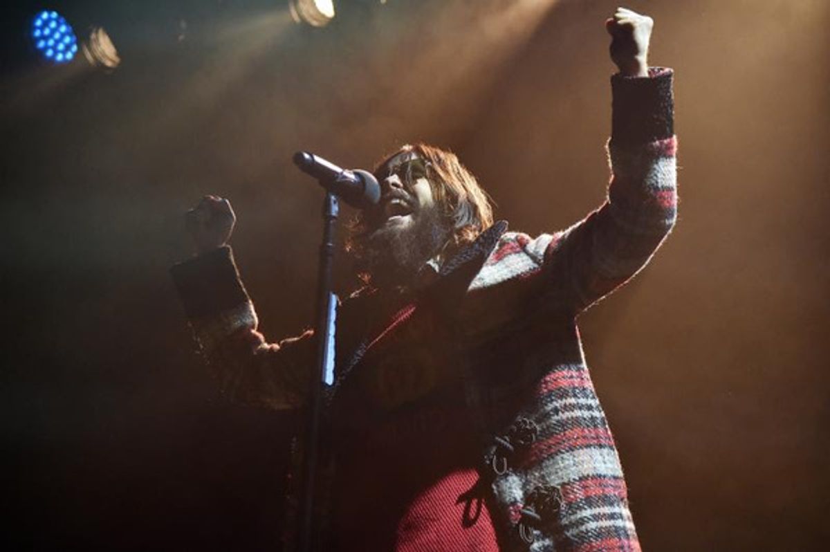 Jared Leto of Thirty Seconds to Mars performs onstage during Citi Sound Vault Presents Thirty Seconds to Mars at Irving Plaza at 