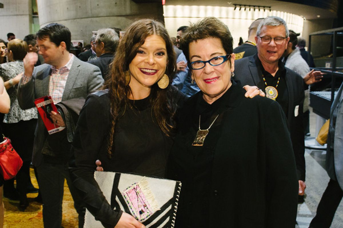 Playwright Mary Kathryn Nagle and Director/Arena Stage Artistic Director Molly Smith at the opening night for Sovereignty, January 24, 2018, at Arena Stage at the Mead Center for American Theater. Photo by Cameron Whitman at 