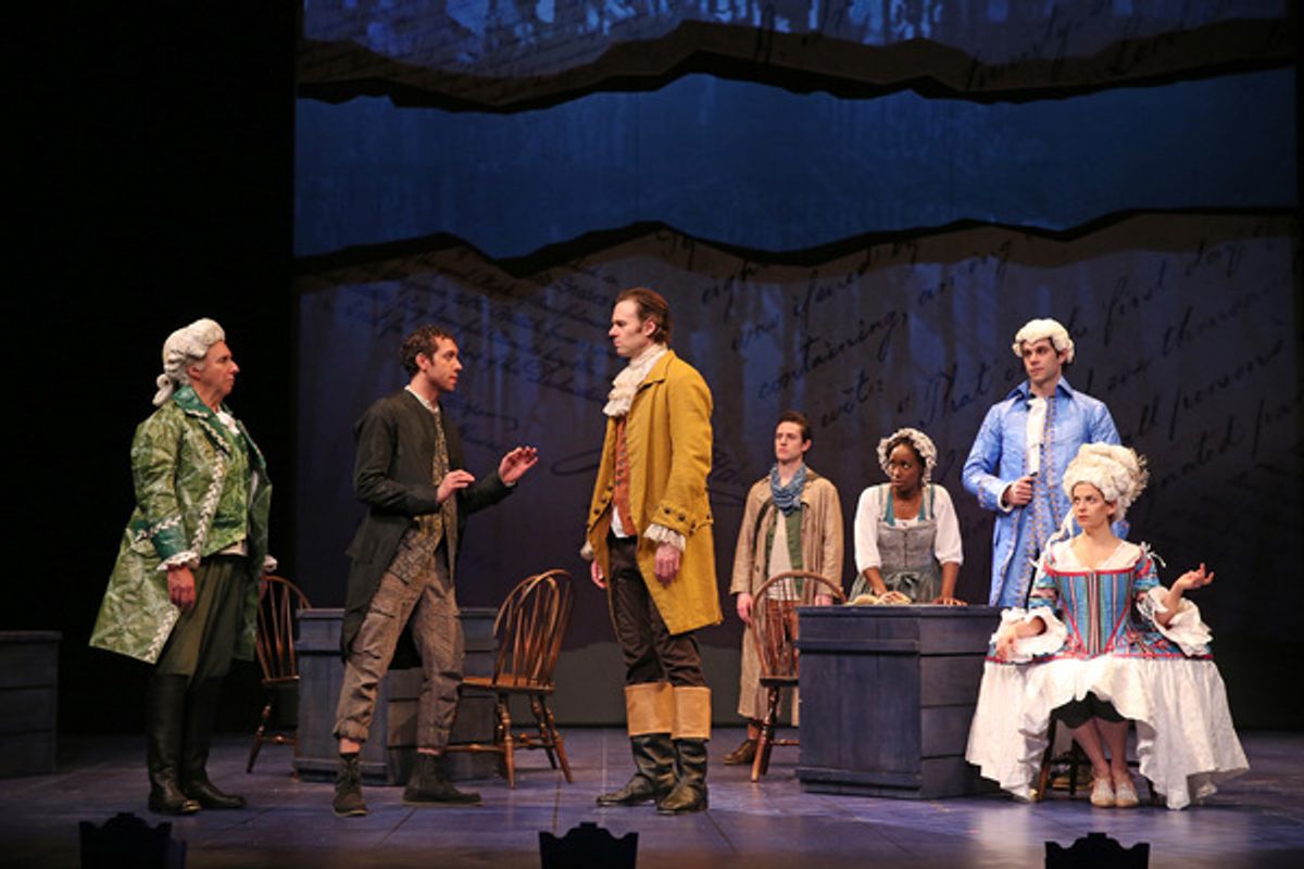 The company of Timberlake Wertenbakerâ€™s â€"Jeffersonâ€™s Garden,â€ directed by Nataki Garrett at Fordâ€™s Theatre. Photo by Carol Rosegg.  at 