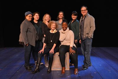 Playwright Timberlake Wertenbaker and Director Nataki Garrett (both seated) with the  Photo