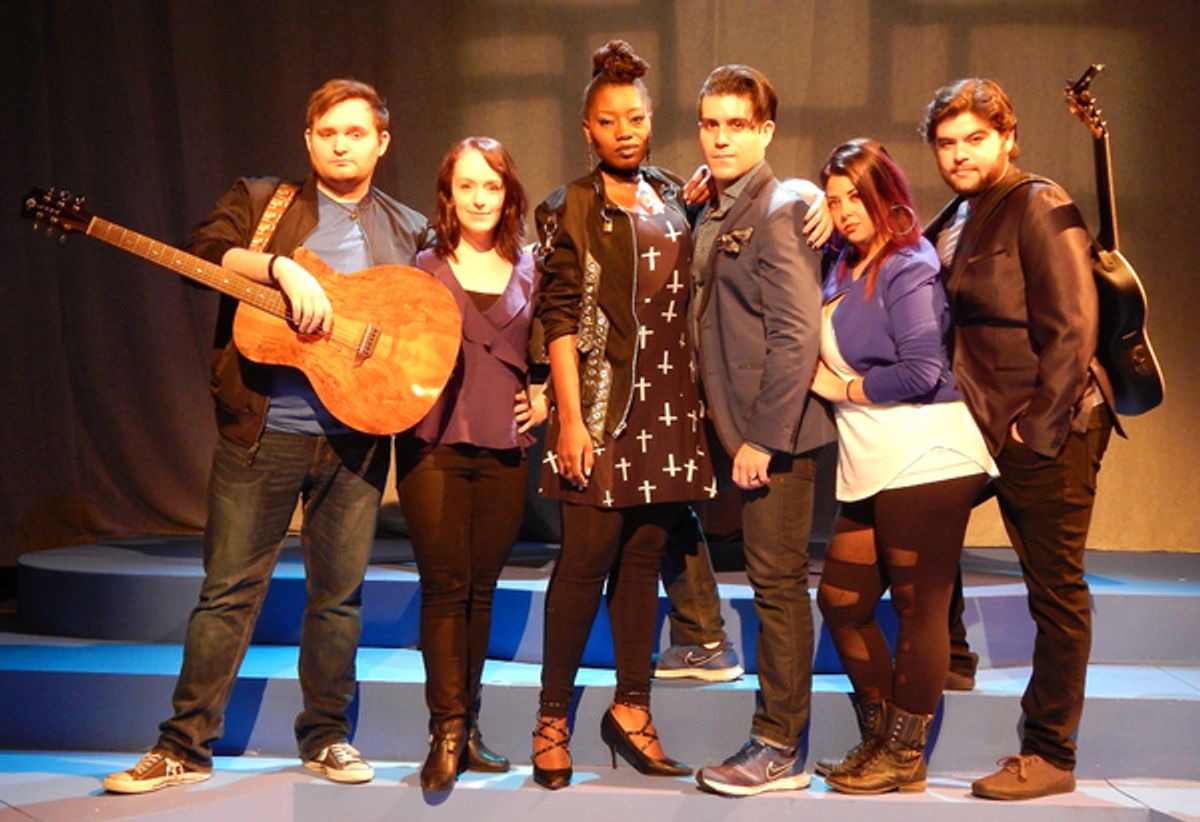                                from left to right: Cameron Jordan, Sarah Statler, Charrise Shields, Mario Castro, Jordana Forrest, and Rio Peterson at 