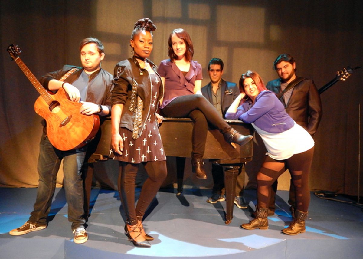                                from left to right: Cameron Jordan, Sarah Statler, Charrise Shields, Mario Castro, Jordana Forrest, and Rio Peterson at 