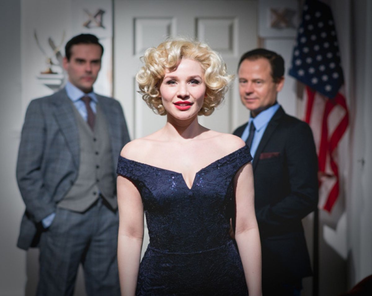 A blonde bombshell is dropped on the White House this week!  (Freya Tilly as Marilyn Monroe) 
(photo: Jamie Scott-Smith) at 