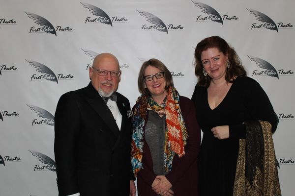 David Rice, First Folio Theatre Co-Founder, Wendy MacLeod, playwright, and Janice L.  Photo