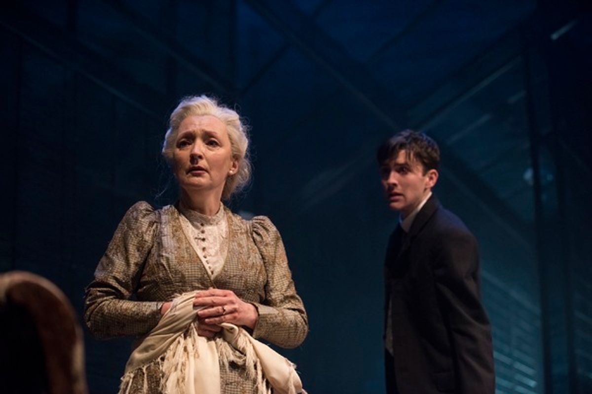 Matthew Beard as Edmund Tyrone and Lesley Manville at 