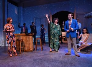 (L to R) Keely Vasquez, Neala Barron, Jim DeSelm and Alanna Lovely in MERRILY WE ROLL ALONG from Porchlight Music Theatre @ BroadwayWorld (L to R) Keely Vasquez, Neala Barron, Jim DeSelm and Alanna Lovely in MERRILY WE ROL Photo