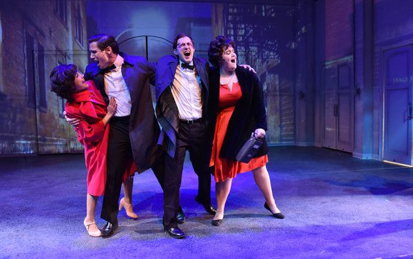 (L to R) Aja Wiltshire, Jim DeSelm, Matt Crowle and Neela Barron in MERRILY WE ROLL A Photo