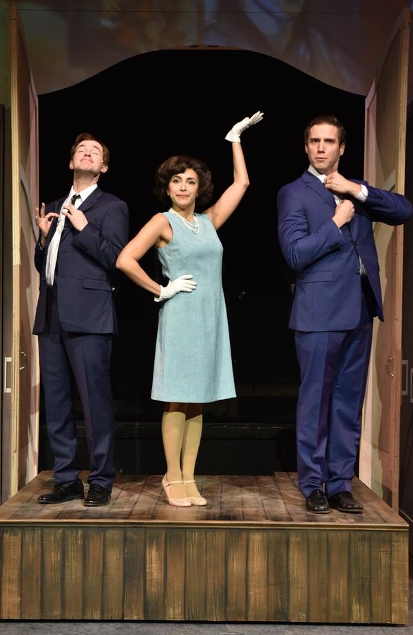  (L to R) Matt Crowle, Aja Wiltshire and Jim DeSelm in MERRILY WE ROLL ALONG from Por Photo