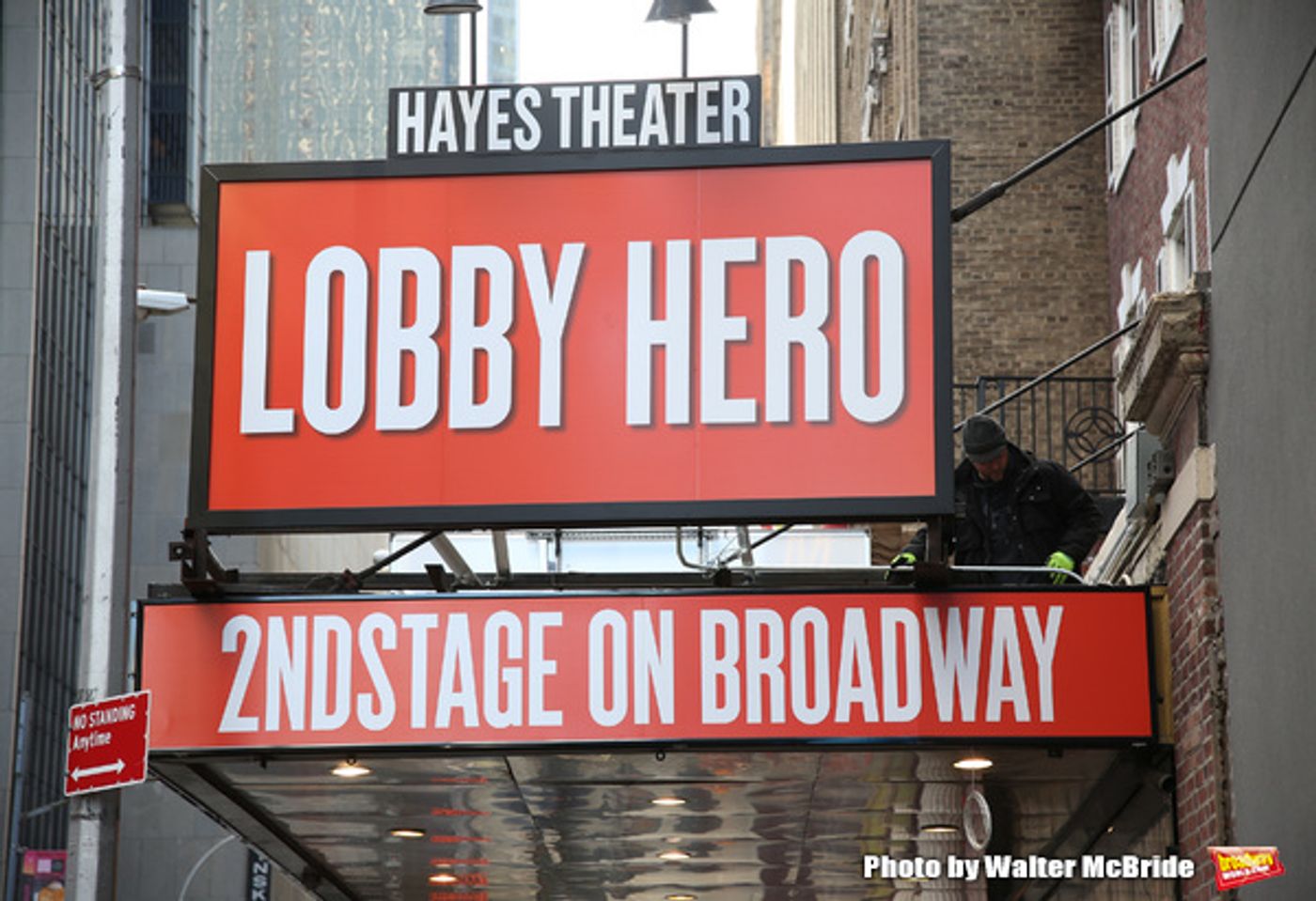 Up on the Marquee: The Helen Hayes Theatre is Back with LOBBY HERO!  Image